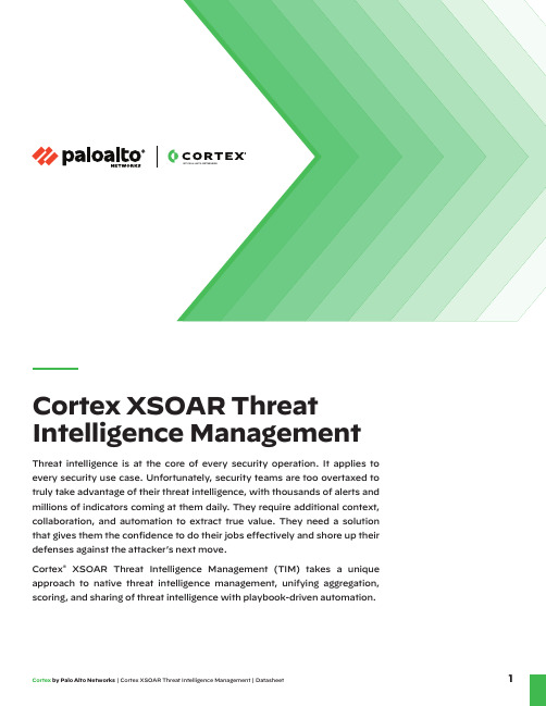 Palo Alto Networks Cortex XSOAR Threat Intelligenc