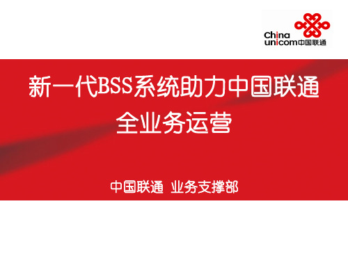 新一代BSS系统助力中国联通全业务运营