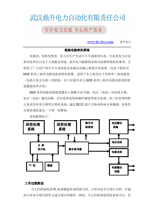 电能表检验的原理