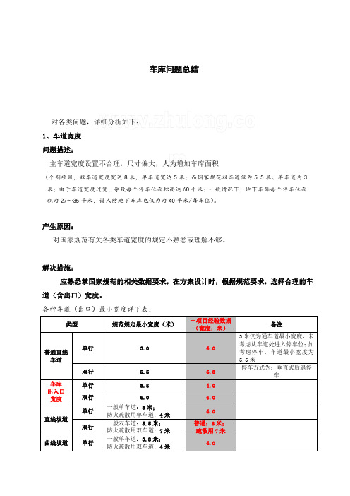 地下车库设计常见问题及解决办法