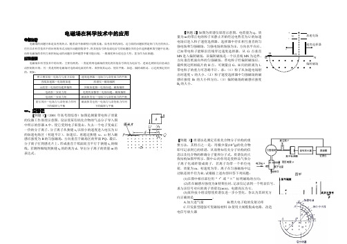 电磁场在科学技术中的应用