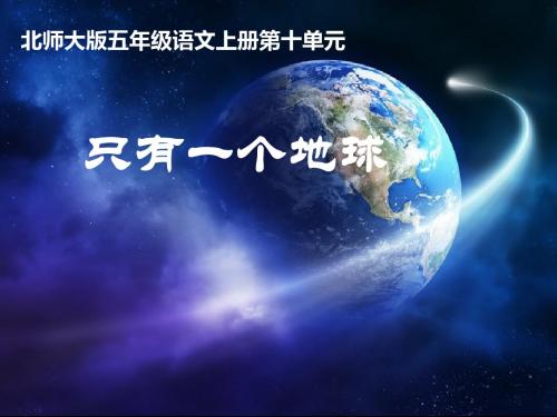 语文五年级上册第十单元《只有一个地球》课件