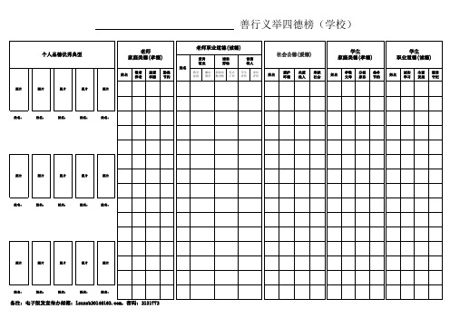 善行义举四德榜模板(学校)