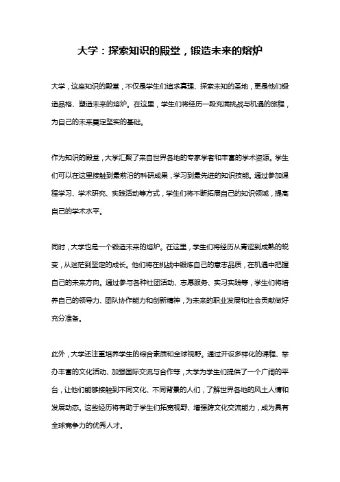 大学：探索知识的殿堂,锻造未来的熔炉