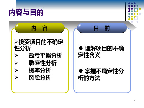 项目评估第八章-不确定性分析 PPT课件