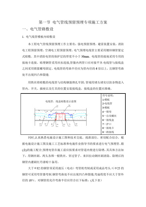 电气管线预留预埋专项施工方案