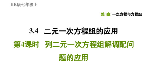 3.4.4列二元一次方程组解调配问题的应用-2020秋沪科版七年级数学上册习题课件(共15张PPT)