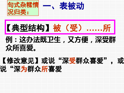 高考常见病句句式杂糅的类型..