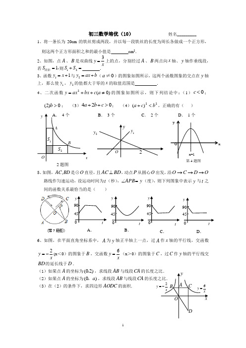 初三数学培优(10)