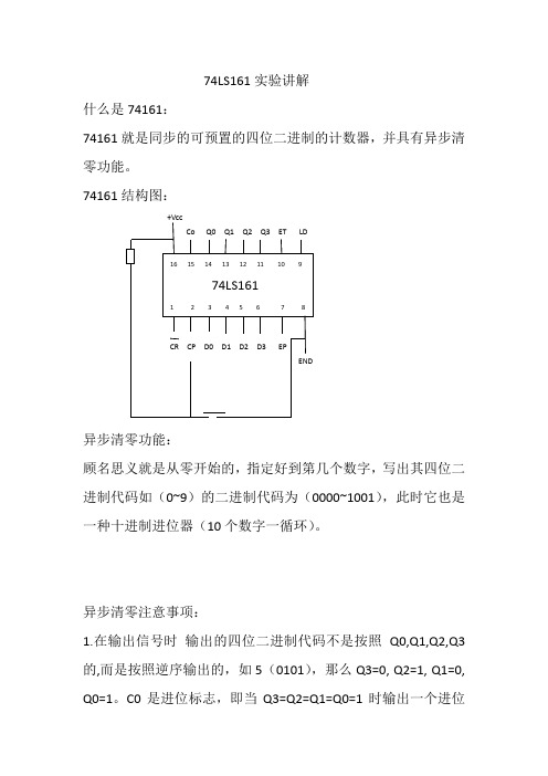 74LS161 实验讲解