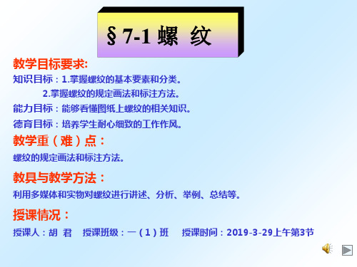 螺纹公开课课件 - 第七章标准件和常用件