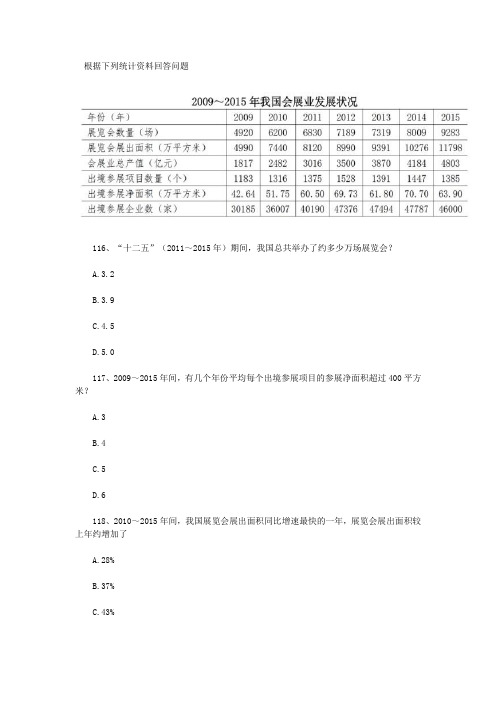 资料分析练习题