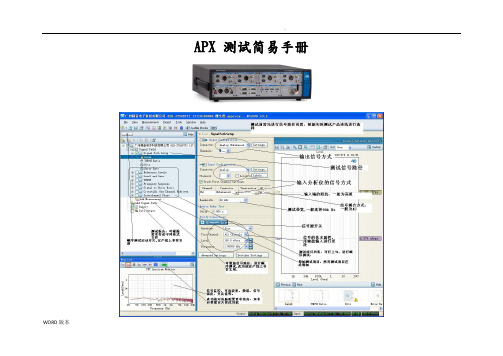 APX-500-音频分析仪-使用简易图解