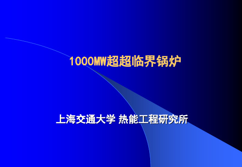 1000MW超超临界锅炉总论