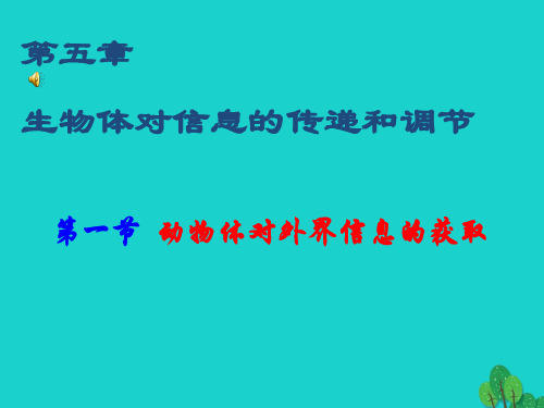 高中生物第二册第5章生物体对信息的传递和调节5.1动物体对外界信息的获任件3沪科版