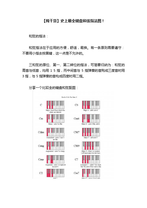 【纯干货】史上最全键盘和弦指法图！