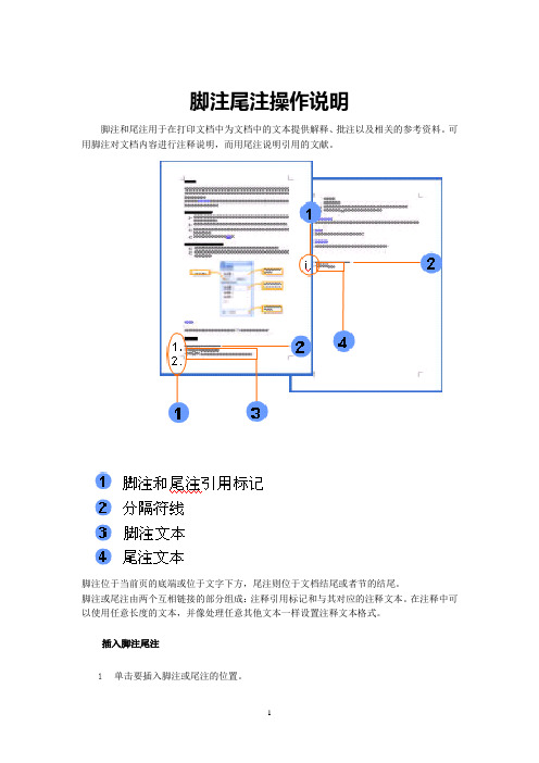 脚注尾注操作说明