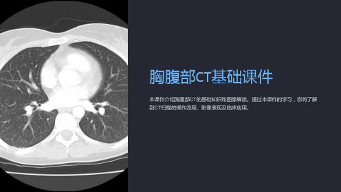 胸腹部CT基础课件