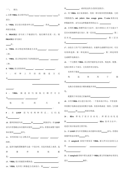 eda实验程序vhdl语言