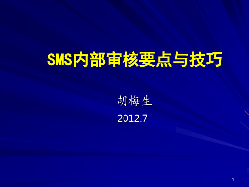 SMS内部审核要点与技巧