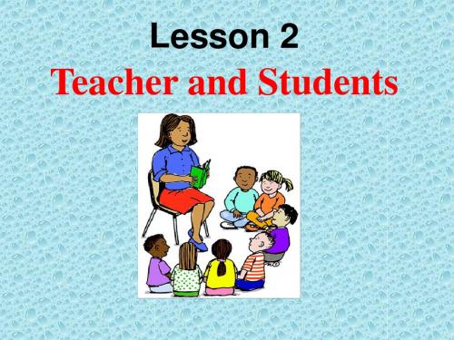 冀教版英语七上Unit 1《Lesson 2 Teacher and Students》ppt课件