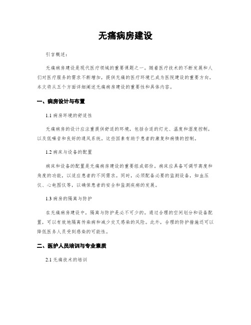 无痛病房建设