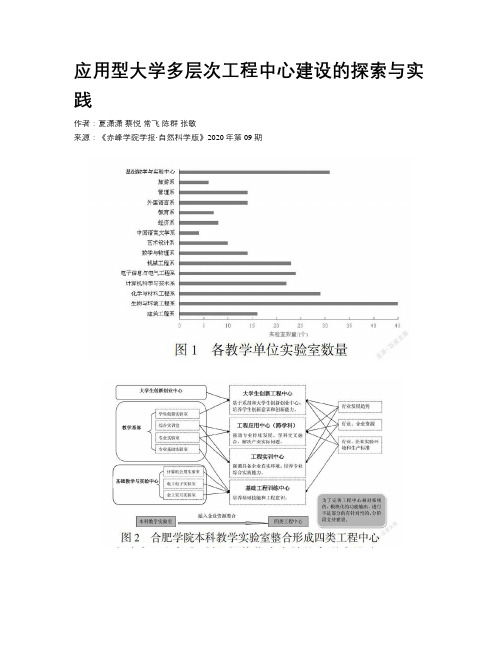 应用型大学多层次工程中心建设的探索与实践