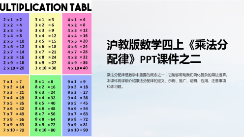 沪教版数学四上《乘法分配律》课件之二