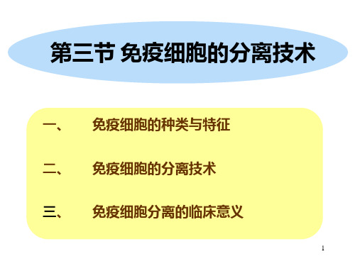 免疫细胞的分离技术