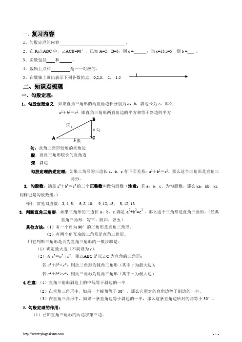 勾股定理基础知识