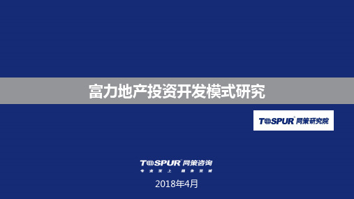 2019富力地产投资开发模式研究