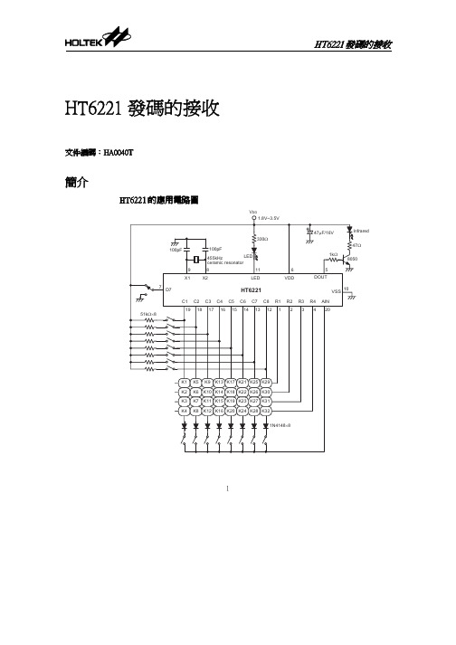 HT6221发码的接收