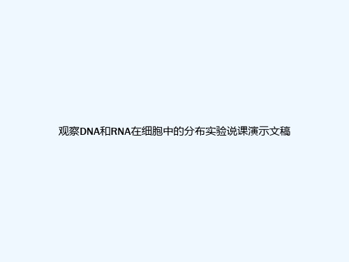 观察DNA和RNA在细胞中的分布实验说课演示文稿