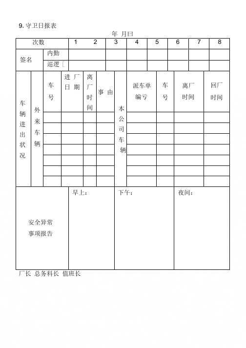 09.守卫日报表