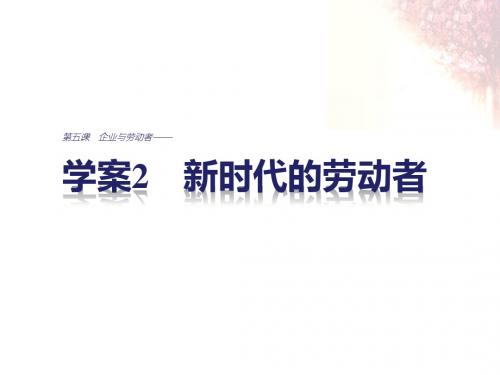 高中政治(人教版必修一)配套课件：第二单元 生产、劳动与经营 第五课2