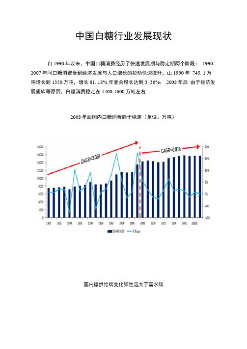 中国白糖行业发展现状