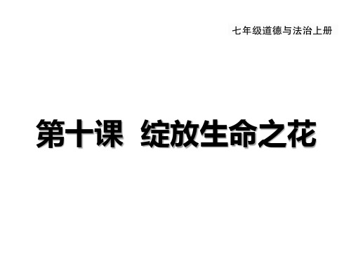 人教版七年级政治第四单元  第十课  第一节  感受生命的意义