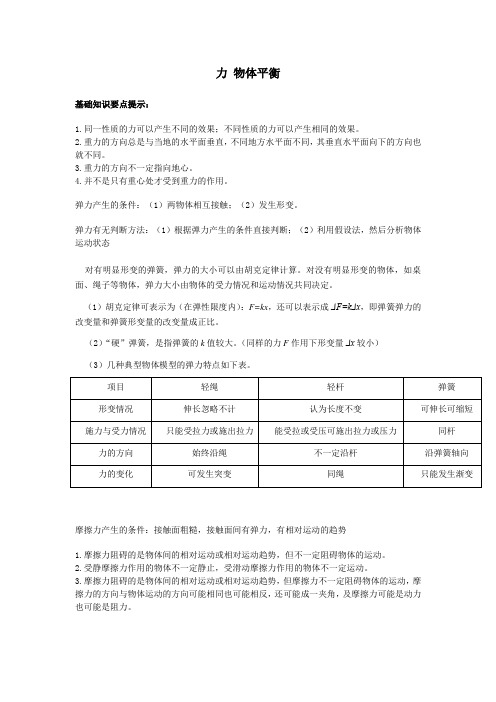 物理必修一 专题训练《力学专题》经典例题大全