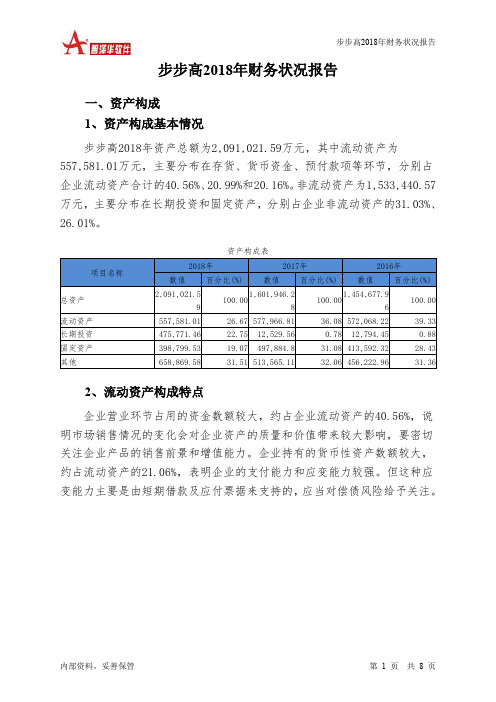 步步高2018年财务状况报告-智泽华