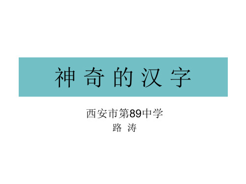 人教版高中语文选修“语言文字应用”第三课《神奇的汉字》精品课件(56张)