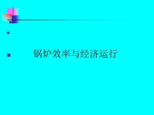 锅炉效率与经济运行