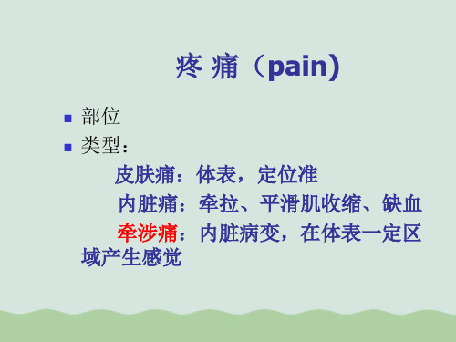 西医诊断学之疼痛PPT(共16页)