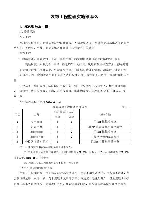 装饰工程监理实施细则(最新)最新