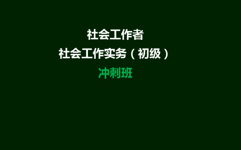 社会工作实务(初级)全册精品完整课件