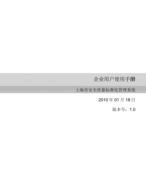 安全质量标准化系统用户使用手册.doc