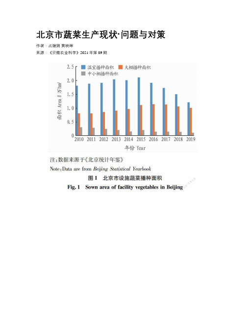 北京市蔬菜生产现状·问题与对策