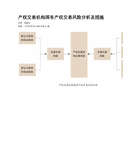 产权交易机构国有产权交易风险分析及措施