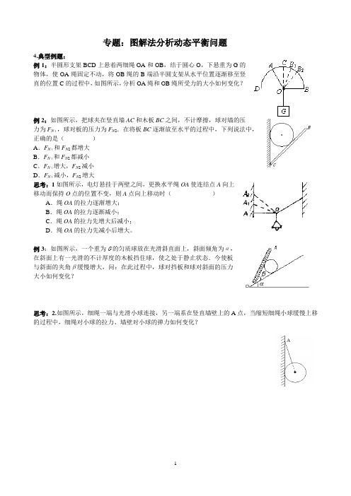 专题图解法分析动态平衡