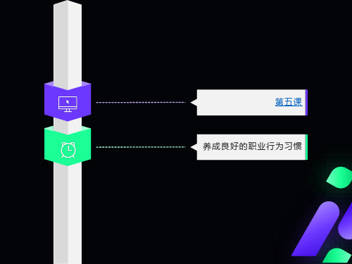 职业道德与法律第五课养成良好的职业行为习惯