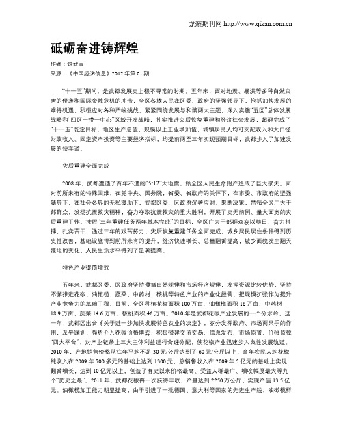 砥砺奋进铸辉煌